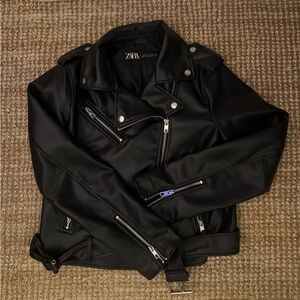 Zara Black Leather Jacket